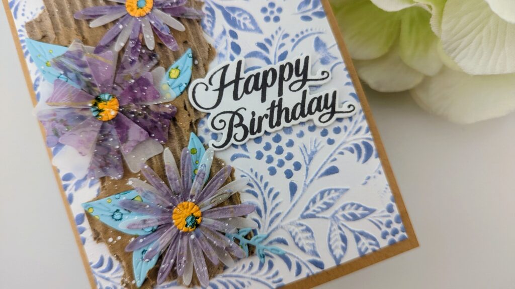 Cardmaking with Cardboard & Vellum Flowers | Creative Handmade Card Idea